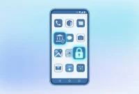 Android smartphone home screen with padlock icons overlaid on apps, illustrating how to lock apps on Android