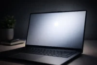 White Spot on Lenovo Laptop Screen Fix Guide Lenovo laptop screen showing white spot defect on white display background