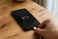 Why won't my phone charge - person troubleshooting phone charging problem with cable and adapter