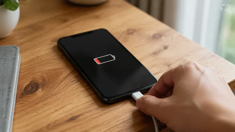 Why won't my phone charge - person troubleshooting phone charging problem with cable and adapter