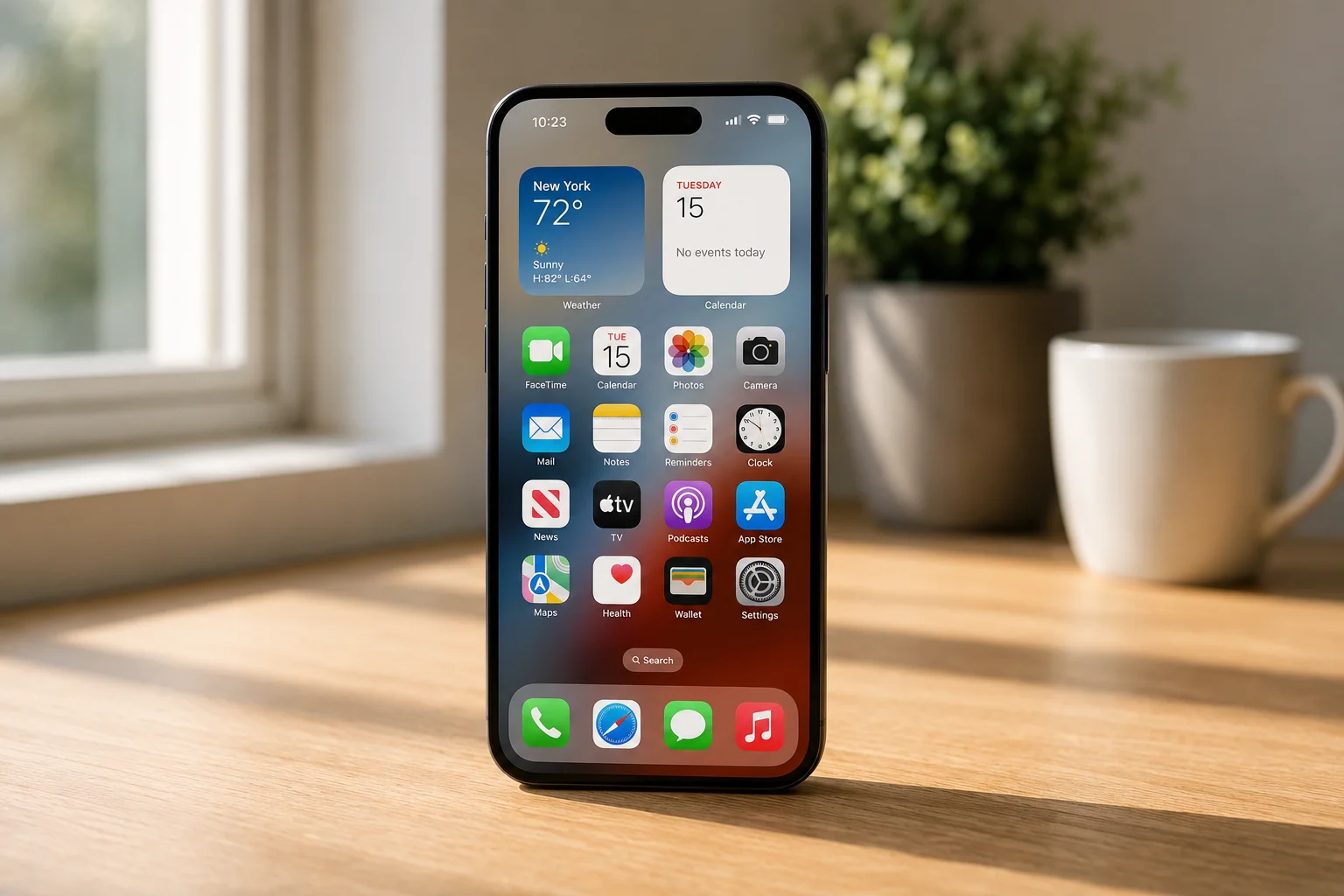 iPhone showing the Home Screen with app icons after activation is complete — the point where you confirm the phone is fully ready to use